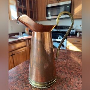 Vintage Copper and Brass Pitcher